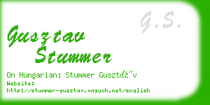 gusztav stummer business card